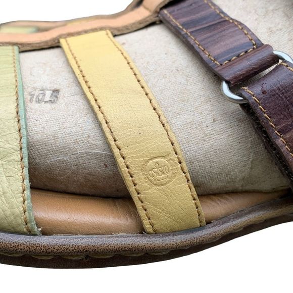 Vintage Born Rue Multicolor Leather Sandals Size 9 - Picture 6 of 14